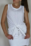 "SAVIOR" FRONT TIE TANK - WHITE