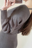 "OLIVIA" V-NECK SWEATER DRESS