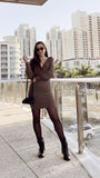 "OLIVIA" V-NECK SWEATER DRESS