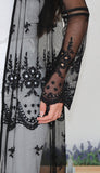 "OPHELIA" BLACK LACE DUSTER